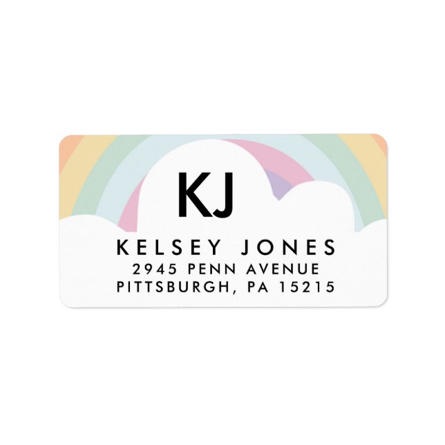 MAGICAL UNICORN RAINBOW CLOUD LABEL (Front)