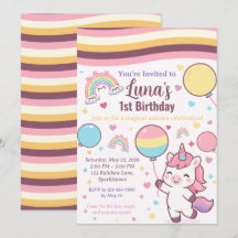 Magical Unicorn & Rainbow Girl 1st Birthday party