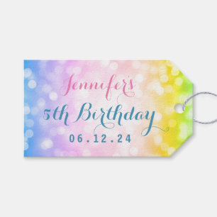 Magical Unicorn Rainbow Kids Birthday Party Gift Tags