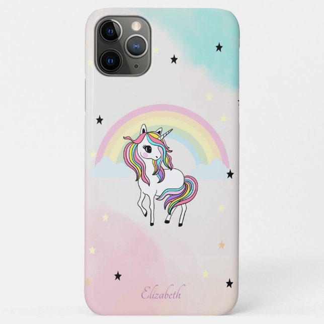 Magical Unicorn, Rainbow, Stars Case-Mate iPhone Case (Back)