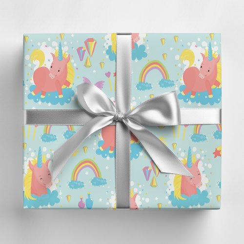 Magical Unicorn Rainbow Wrapping Paper