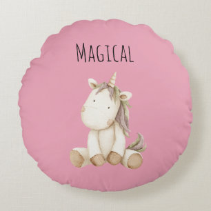 Magical Unicorn Round Pillow