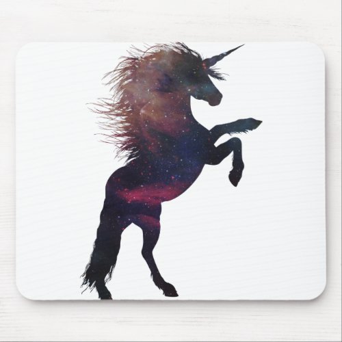 Magical Unicorn Space Nebula Mouse Pad