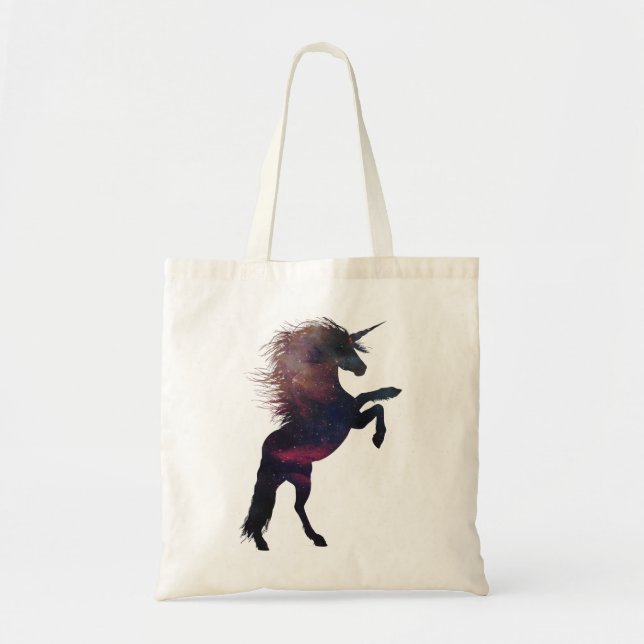 Magical Unicorn Space Nebula Tote Bag (Front)
