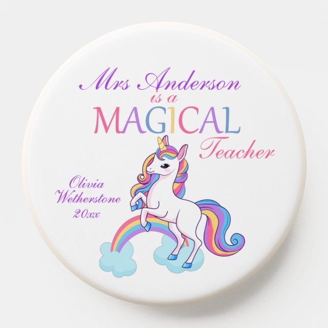 Magical Unicorn Teacher Appreciation PopSocket (Popsocket)