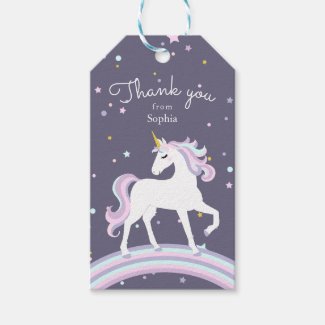 Magical Unicorn Thank You Gift Tags