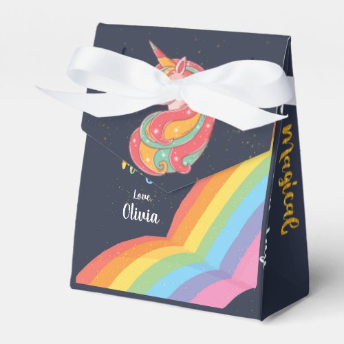 Magical Unicorn Themed Birthday Favor Box