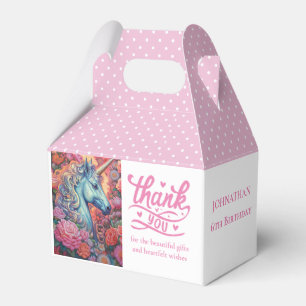 magical unicorn-themed celebration favor boxes