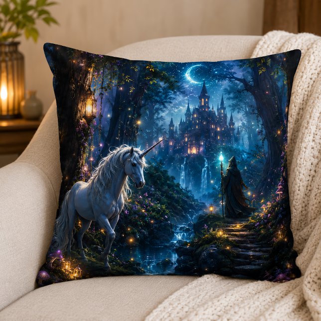 Magical Unicorn Throw Pillow (Creator Uploaded)