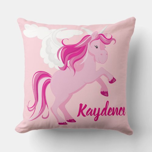 Magical Unicorn Throw Pillow