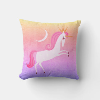 magical unicorn throw pillow