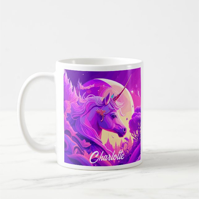 Magical Unicorn under the Moonlight Coffee Mug (Left)
