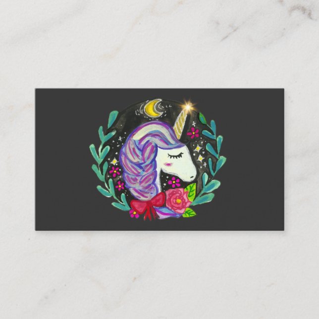 Magical Unicorn Vibes  Business Card (Front)