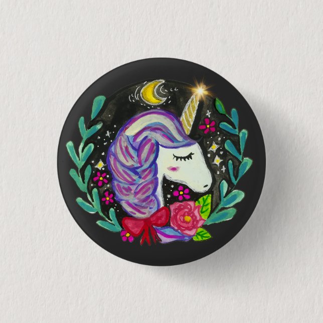 Magical Unicorn Vibes  Button (Front)