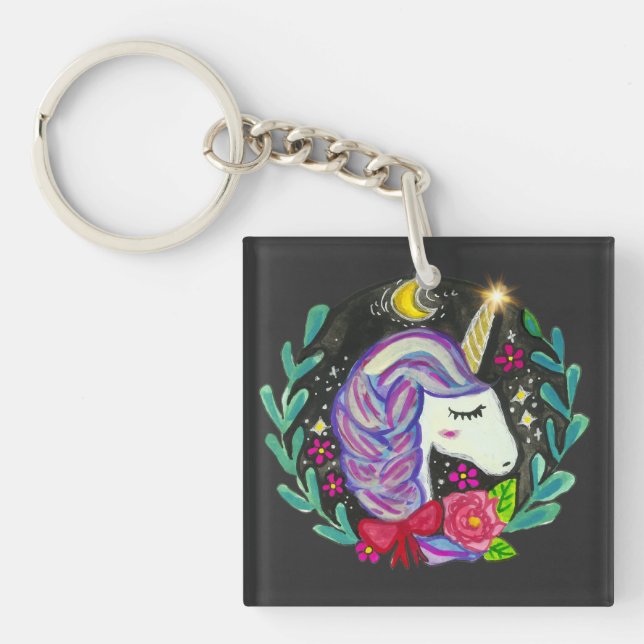 Magical Unicorn Vibes  Keychain (Front)