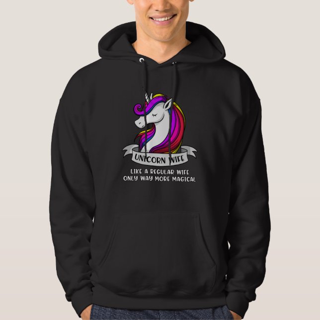 Magical Unicorn Wife Womens Hoodie (Front)