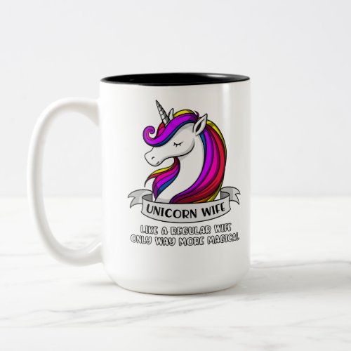 Magical Unicorn Wife Womens Two_Tone Coffee Mug