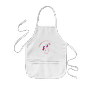 Magical Unicorn with Name Kids' Apron