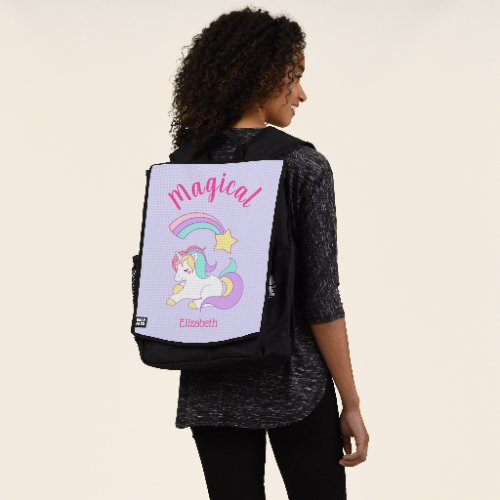 Magical Unicorn with Rainbow Shooting Star Backpack