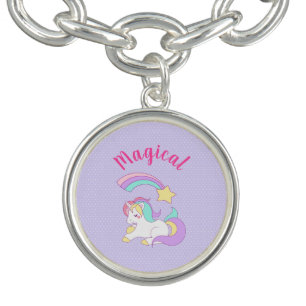 Magical Unicorn with Rainbow Shooting Star Bracelet
