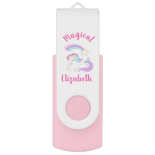 Magical Unicorn with Rainbow Shooting Star USB Flash Drive