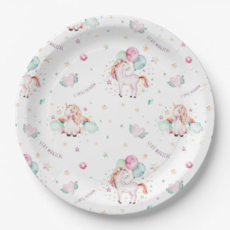 Magical Unicorn World Paper Plates