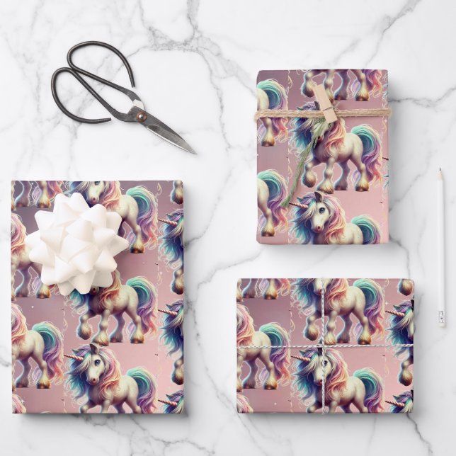 Magical Unicorn Wrapping Paper (Front)