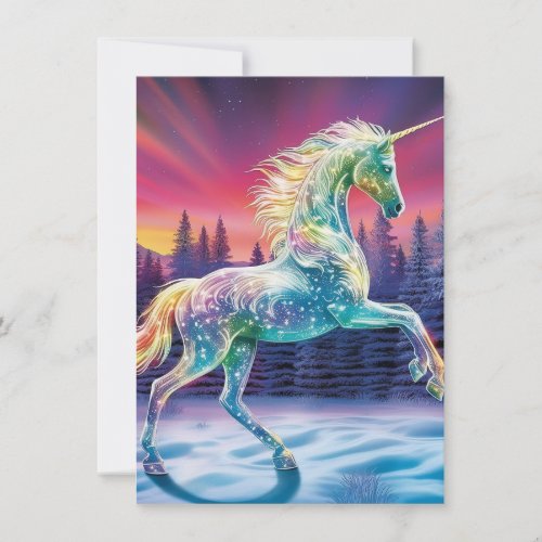 Magical Unicorns Illustration Note Card
