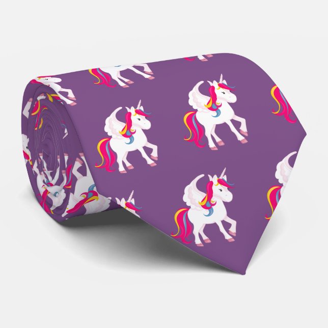 Magical Unicorns Neck Tie (Rolled)