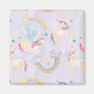 Magical Unicorns Pattern Magnet