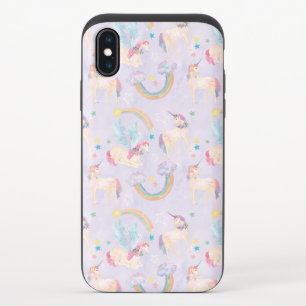 Magical Unicorns Pattern iPhone X Slider Case