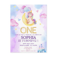 Magical Unicorns Purple Watercolor Birthday Party