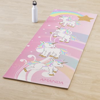 Magical Unicorns Yoga Mat by DesignsbyDonnaSiggy at Zazzle