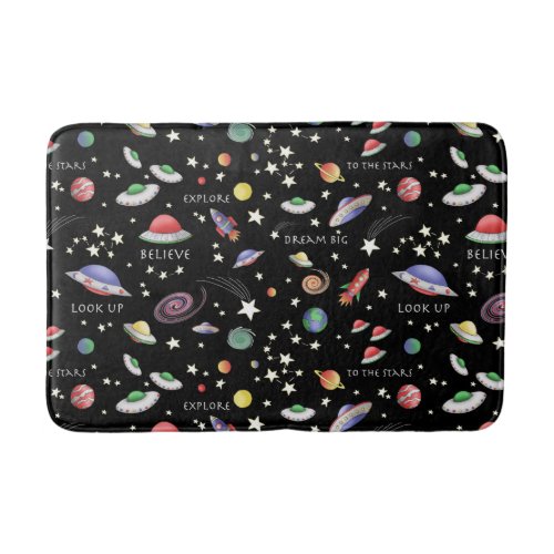 Magical Universe black  Bath Mat