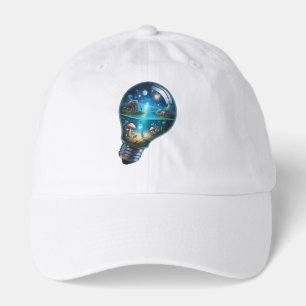 Magical Universe Inside a Light Bulb - Surreal Art Hat