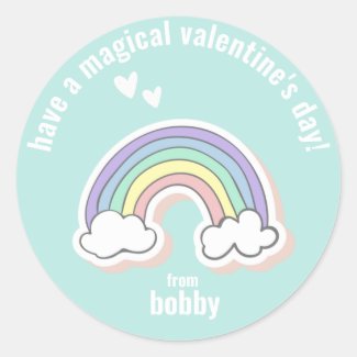 Magical Valentine's Day - Cute Kids Rainbow Classi