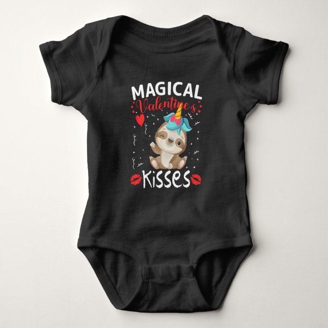 Magical Valentine's Kisses Baby Bodysuit (Front)