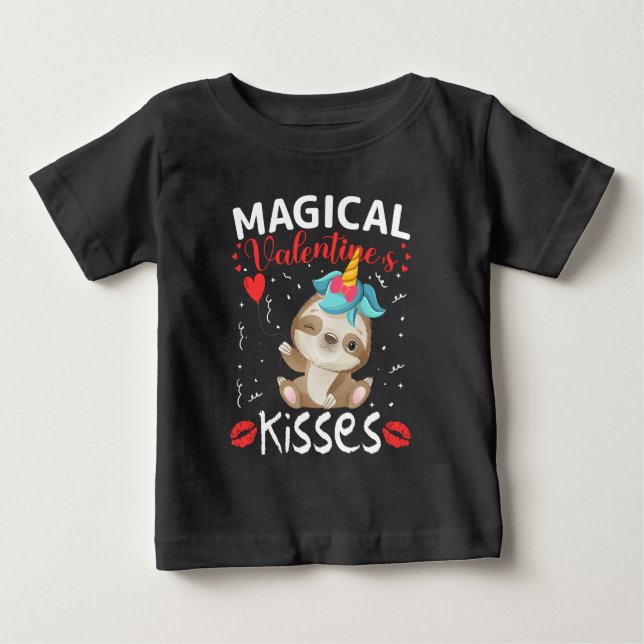 Magical Valentine's Kisses Baby T-Shirt (Front)
