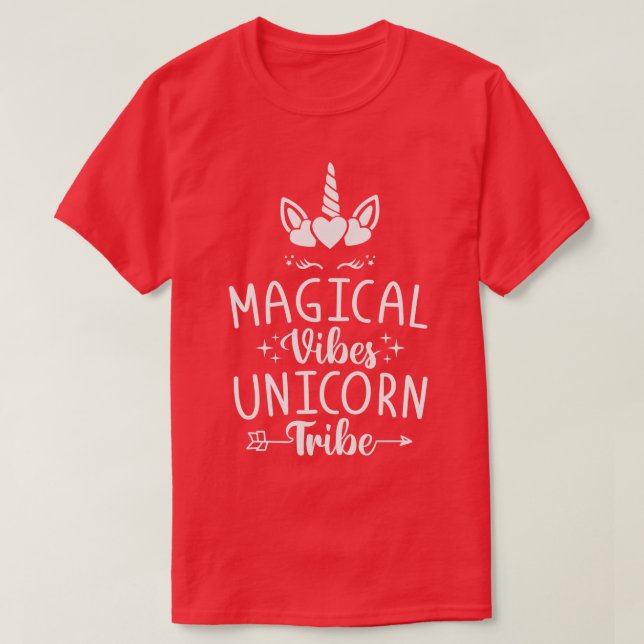 Magical Vibes Unicorn Tribe T-Shirt (Design Front)