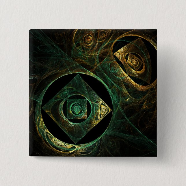 Magical Vibrations Abstract Art Button (square) (Front)
