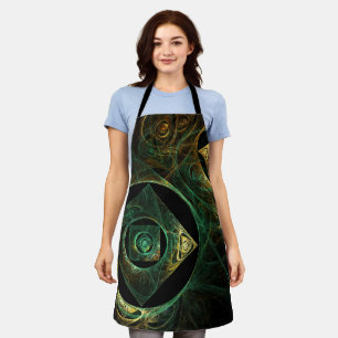 Magical Vibrations Abstract Fractal Art Design Apron