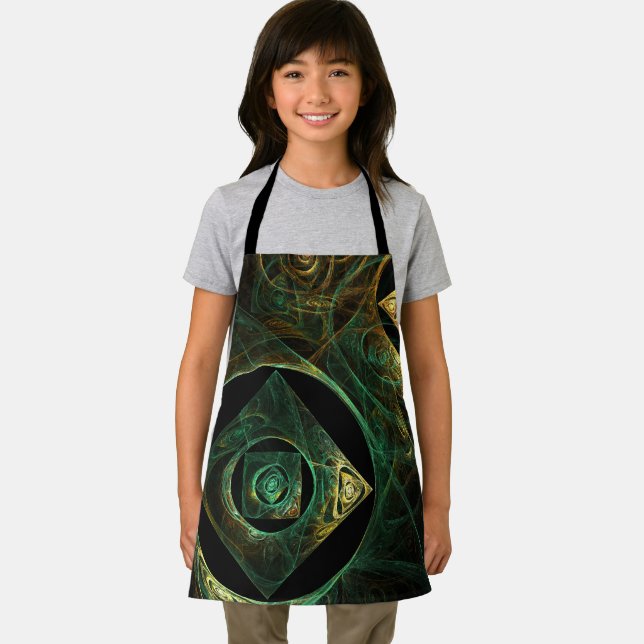 Magical Vibrations Abstract Fractal Art Design Apron (Insitu)