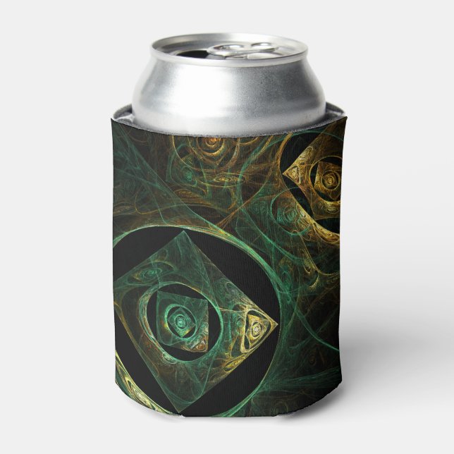 Magical Vibrations Abstract Fractal Art Design Can Cooler (Can Front)