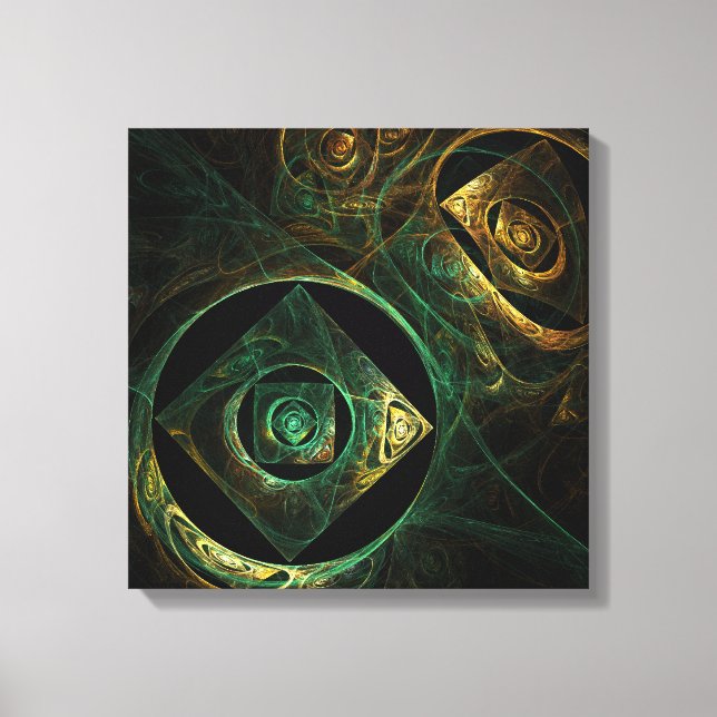 Magical Vibrations Abstract Fractal Art Design Canvas Print (Front)