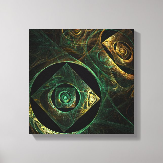 Magical Vibrations Abstract Fractal Art Design Canvas Print (Front)