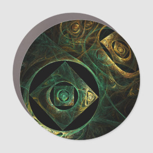 Magical Vibrations Abstract Fractal Art Design Car Magnet