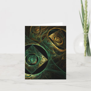 Magical Vibrations Abstract Fractal Art Design Card