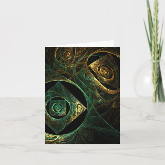 Magical Vibrations Abstract Fractal Art Design Card (Front)