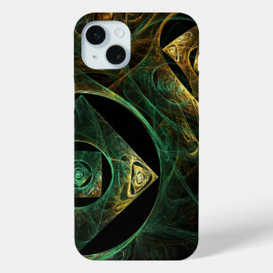 Magical Vibrations Abstract Fractal Art Design iPhone 15 Plus Case