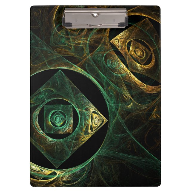 Magical Vibrations Abstract Fractal Art Design Clipboard (Front)